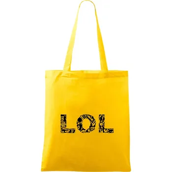 LOL nápis - Taška bavlněná - 42 x 38 cm ( Žlutá )