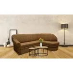 FALCO Rozkládací rohová sedačka Kasandra hnědá kola pravá