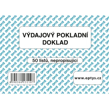 Tiskopis Výdajový doklad A6, jednoduchý, 50 listů, OP1311