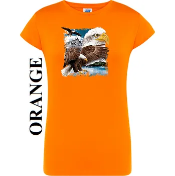 Dámské tričko levne damske tricko orel Barva: Orange - oranžová, velikost: eu 34/36 viz tabulka pod výrobkem