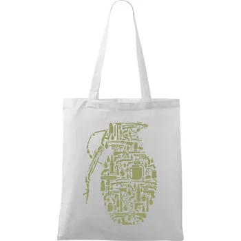 Granát ikony - Taška bavlněná - 42 x 38 cm ( Bílá )