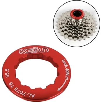 Závěrná matka MEIJUN Matice ke kazetě Shimano elox červená 11z