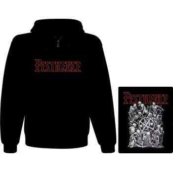 Pánské oblečení mikina s kapucí a zipem Pestilence