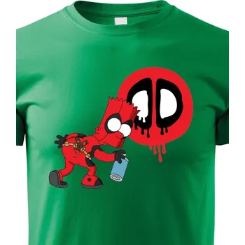 Chlapecké tričko Dětské tričko Bart Simpson Deadpool, Barva Zelená, Velikost 158 cm/12 roků, Canvas Dětské tričko Bezvatriko.cz 0999