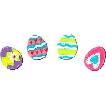 Velikonoční dekorace Filcové výseky - KRASLICE 3D, 12ks