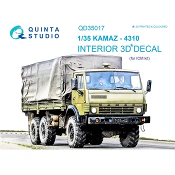 Plastikový model Quinta studio 1/35 KAMAZ 4310 3D-Print&col.Interior (ICM)