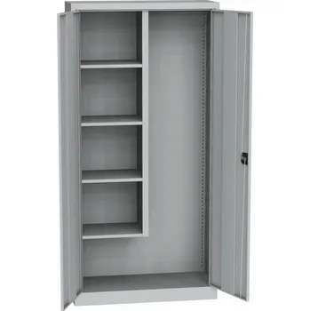 Úklidová skříň SPS01U, VxŠxH: 1950x950x400 mm, šedá