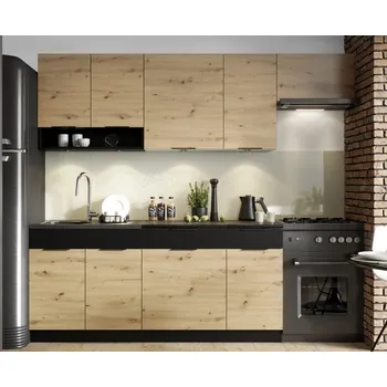 Kuchyňská linka ALFASHOP ELENA kuchyně 240 dub artisan