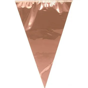 Vlaječkový banner Happy Birthday, rose gold, 100 cm