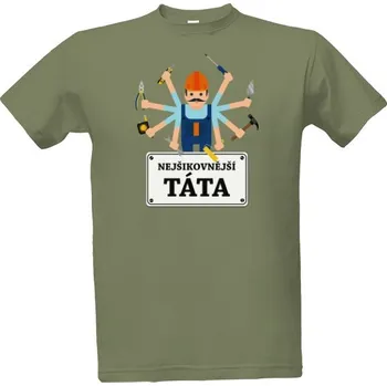 Tričko s potiskem Nejšikovnější táta pánské