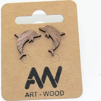 Náušnice art-wood.cz Náušnice přírodní - delfíni