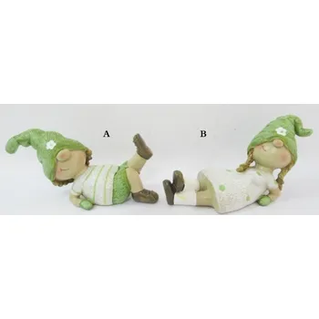 Zelený skřítek ležící balení 6 ks, 5,5x10x4 cm, mix druhů