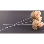 Vajíčko v hnízdečku na bílem drátku - režná, oranžová, hnědá