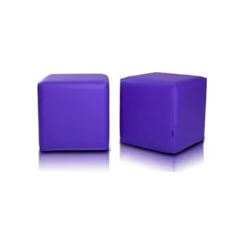 Sedací pytel Sedací vak taburetka Block kostka fialová ekokůže TiaHome