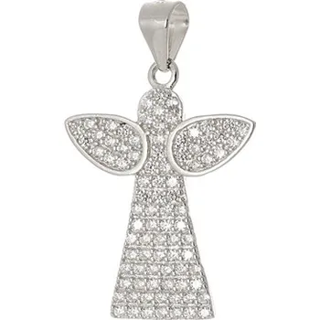Šperk Stříbrný přívěšek anděl s čirými zirkony STRZ0798F