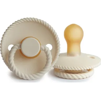 dudlíky Kaučukový dudlík FRIGG ROPE CREAM, 6-18M (1ks)