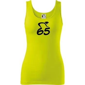 Dámské tričko Cyklista slaví pětašedesátku (65) - Dámské tílko - 2XL ( Limetková )