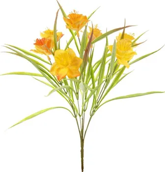 Umělá květina Autronic Narcis oranžový/šedý