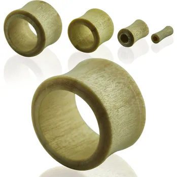 Náušnice Atreya Dřevěný tunel tenkostěnný z krokodýlího dřeva Velikost: 6 mm