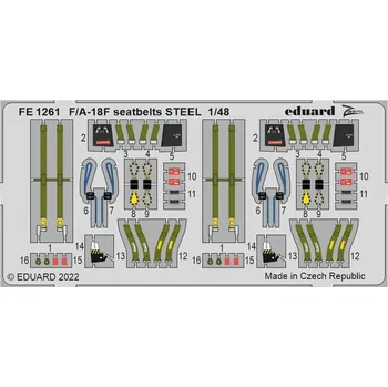 Plastikový model 1/48 F/A-18F seatbelts STEEL (HOBBYB)