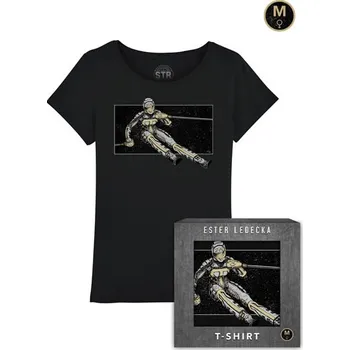 Dámské tričko Page Life Ester Ledecká lyže černé M