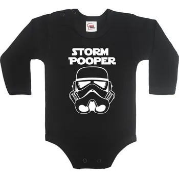 Kojenecký body Body s potiskem Star Wars Storm Pooper, Barva Černá, Velikost 68 / 4-6m, Canvas Dětské body Bezvatriko.cz 0428 - SKLAD