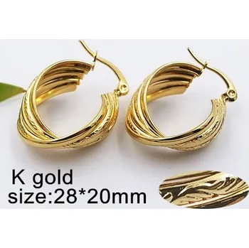 Náušnice Náušnice , Kruhy chirurgická ocel zlatá 20525