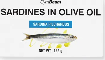 Nakládaná potravina GymBeam Sardinky v olivovém oleji 125 g