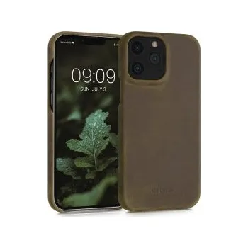 Pouzdro na mobilní telefon Kožené pouzdro pro Apple iPhone 13 Pro Max - hnědá