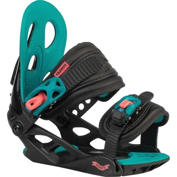 Vázání na snowboard Gravity snowboards Vázání Gravity G1 junior black/pink/teal Velikost vázání: M