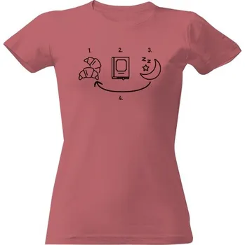 Dámské tričko Tričko s potiskem Eat, read, sleep, repeat dámské