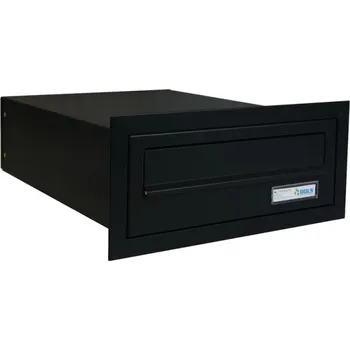 Poštovní schránka 1x poštovní schránka B-03 k zazdění do sloupku + orámování L profilem - RAL 9005 MAT. - ČERNÁ