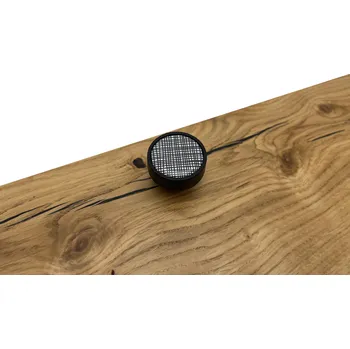 Nábytkové kování In-Design Nábytková knopka Bianco černá, motiv mřížka V17