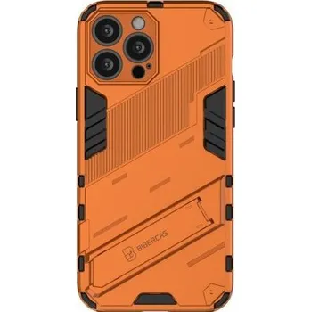 Pouzdro na mobilní telefon Odolný ochranný kryt se stojánkem pro iPhone 13 Pro Max - oranžový