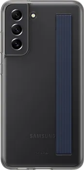 Pouzdro na mobilní telefon Samsung Poloprůhledný zadní kryt s poutkem pro Samsung Galaxy S21 FE Dark Gray