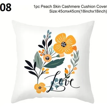 Dekorativní polštářek Potah na polštář - listy rostlin nebo květy Motiv: 08