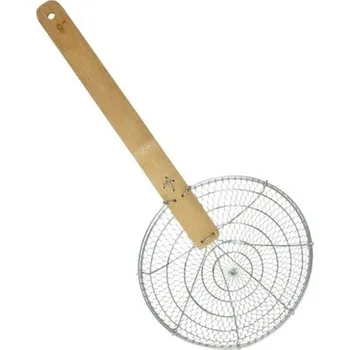 Cedník a síto Heuschen & Schrouff Wok Cedník s dřevěnou rukojetí 23 cm
