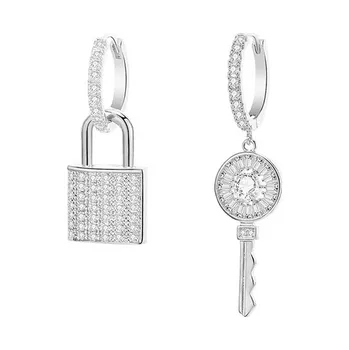 Souprava šperků B-TOP Náušnice VISACÍ ZÁMEK A KLÍČ