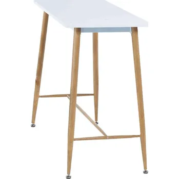Jídelní stůl Tempo Kondela Barový stůl, bílá / buk, 110x50 cm, DORTON
