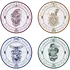 Talíř ABYstyle Harry Potter 21 cm 4 ks Hogwarts Houses