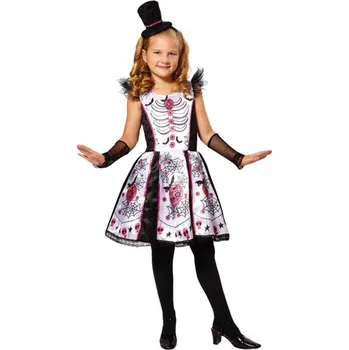 Karnevalový kostým Bristol Novelty CF045 dětský kostým kostra Beauty vel. 134-146, L