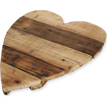 Zahradní dekorace Srdce dřevo 44x55cm natural