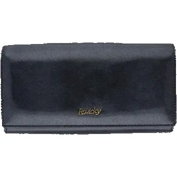 Peněženka Dámská kožená peněženka černá perleť ROVICKY U198