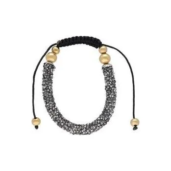 Náramek Doria Náramek na šňůrce z šedo-stříb. krystalů L465