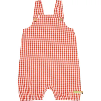 Dívčí kraťasy Dětské kárované laclové kraťasy Tmavě oranžová loud + proud Velikost: 74/80