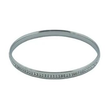 Náramek Doria Náramek stříbrný z oceli s krystaly L087