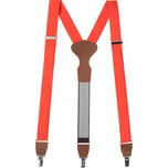 Pánské šle Avantgard - oranžové, tmavě hnědá kůže