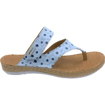 Dámské pantofle Dámské kožené zdravotní žabky Orto Plus 4084 šedé Velikost: 40 (EU)