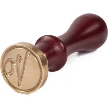 Pečeť Pečetní razítko do vosku s písmeny abecedy - ručně psané V