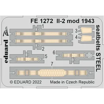 Plastikový model 1/48 IL-2 mod. 1943 seatbelts STEEL (ZVE)